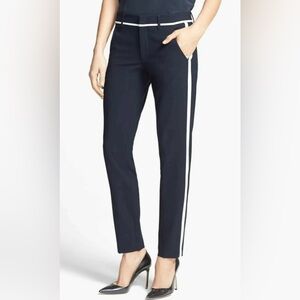 Vince pants, New Without Tags/Never Worn. Lightweight black wool/white trim. 6